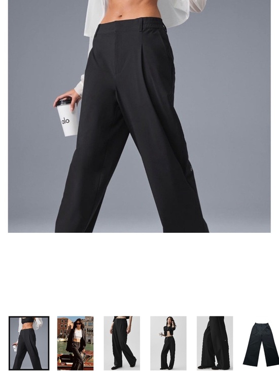 ALO Yoga Pants - ALO Yoga Black High-Waist Wide-Leg Pants